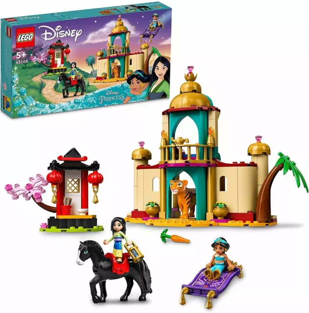 Disney LEGO Set 43208 Princesse Jasmine + Mulans Aventure Rare Collection Set