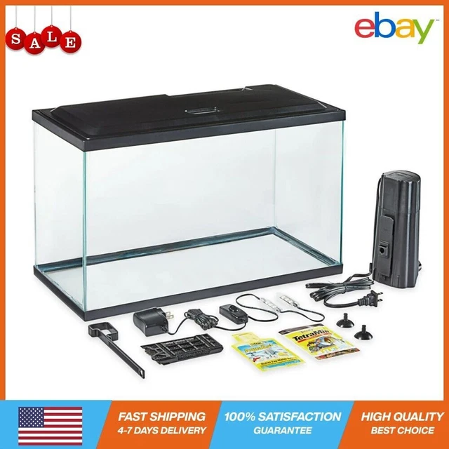 Aqua Culture Aquarium Starter Kit Fish Tank 10 Gallon Water Tank + LED Light NEW