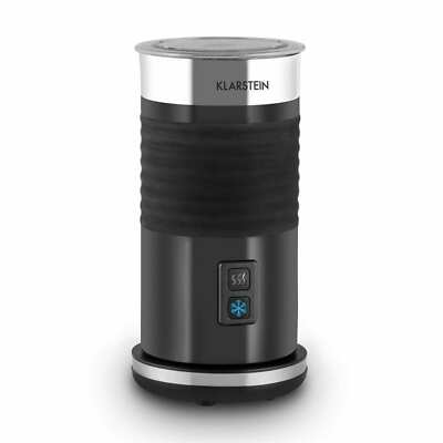 Montalatte Riscaldamento a 400 W Facile Pulizia Klarstein Biancolatte Nero Due Fruste Colore Nero/Argento Acciao Antiaderente Schiumalatte 