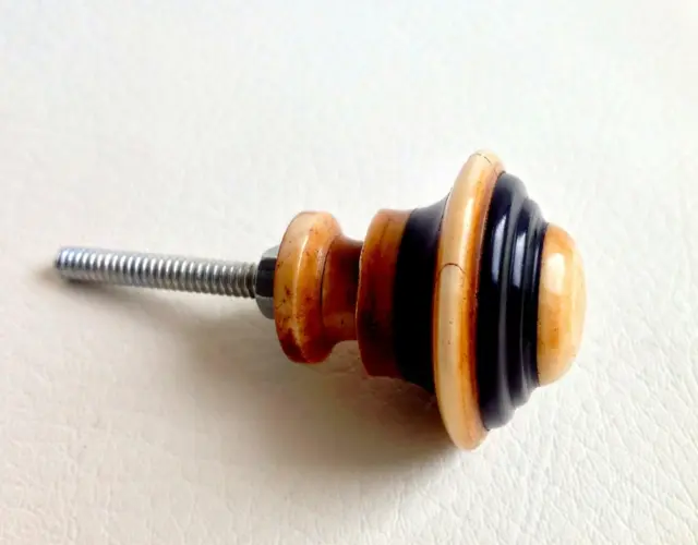 Retro Layered Polished Wood Bone Resin Cabinet Knobs Drawer Pulls