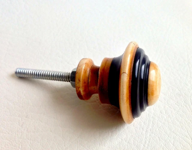 Retro Layered Polished Wood Bone Resin Cabinet Knobs Drawer Pulls