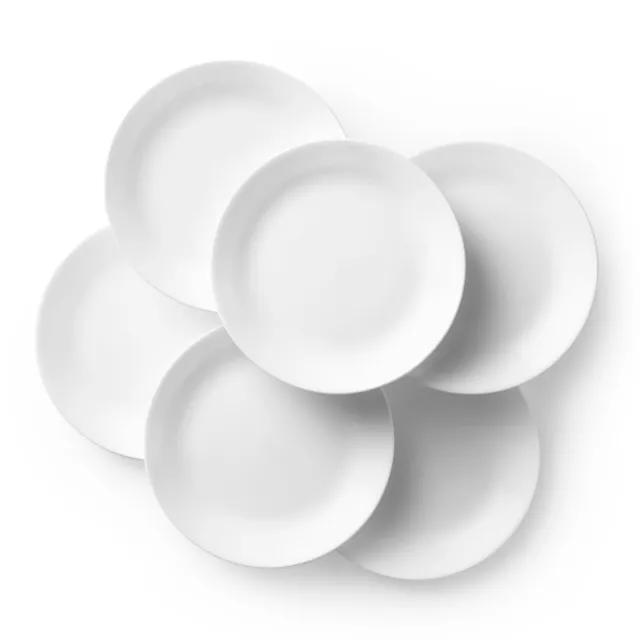 Corelle Winter Frost White 8.5" Lunch Plate, Set of 6
