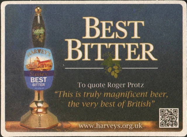 Vintage Werbung Biermatte - Ernten Best Bitter - SpotTheDray: 14 cm x 10 cm