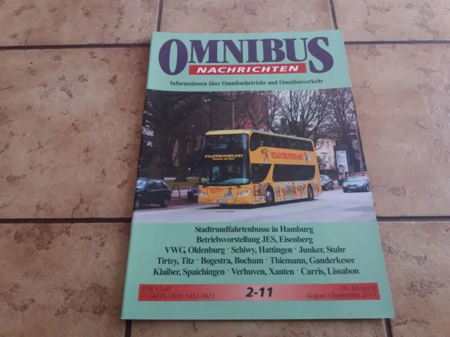 Omnibus Nachrichten Heft 2-11 2011 Bus Magazin News Linienbus Reisebus Stadtbus