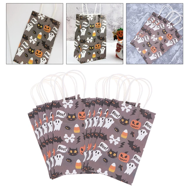 10 Pcs Gift Pouch Halloween Candy Paper Bag Kraft The Tote Bag Pearlescent