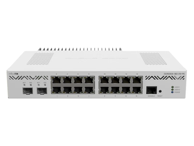Mikrotik CCR2004-16G-2S + PC - Cloud Core Routeur 1 Coeur Haut Rendement