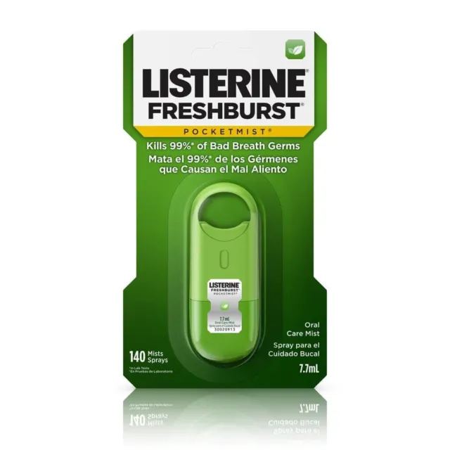 Listerine pocketmist ,cool mint , freshburst ,spray , different flavours and ct 2