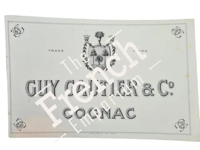 Buvard Ancien Cognac Guy Gautier & Co  21 Cm X 13Cm Rare!