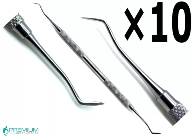 10× Dental Restorative Hollenback Carver 3s Amalgam Plugger Carver Tools