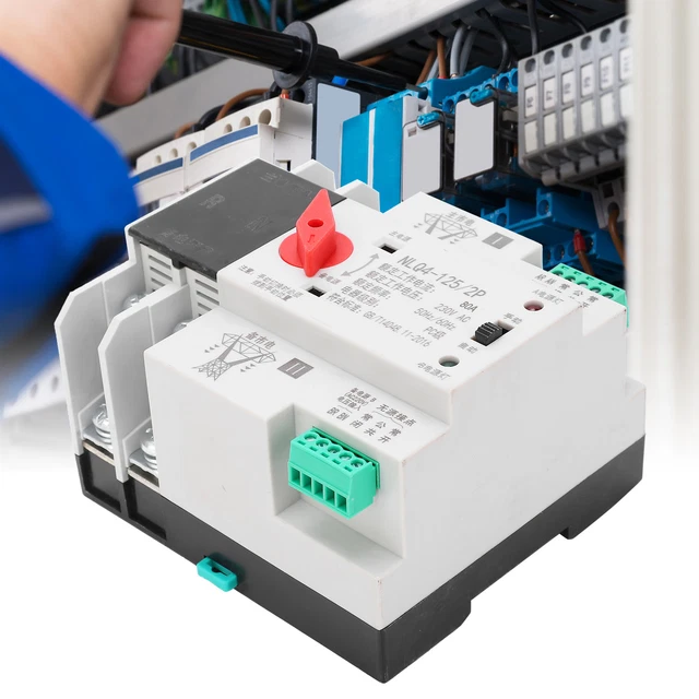 Mini 2p 100a 220v Reliable Din Rail Mounted Dual Power Automatic