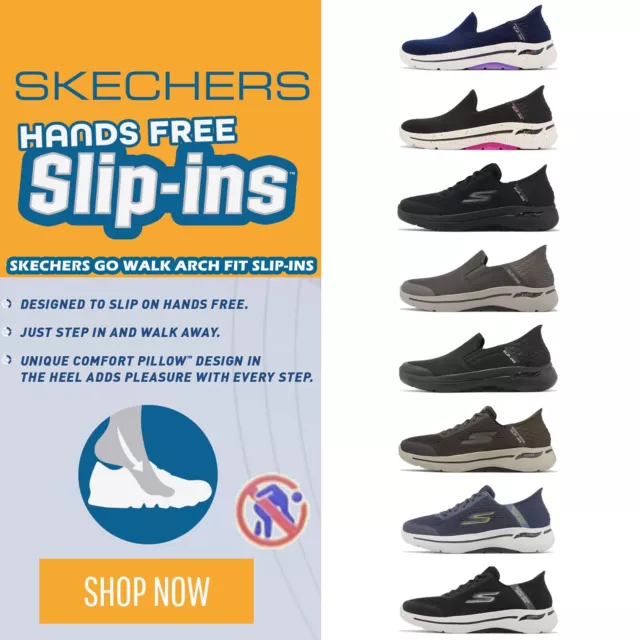 SKECHERS GO WALK Arch Fit Slip-Ins Men Women Slip On Hands Free Pick 1 ...