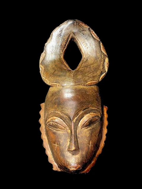Maschera Guro Baule Alt Afrika / Antica Maschera Guru / Vecchia Maschera...