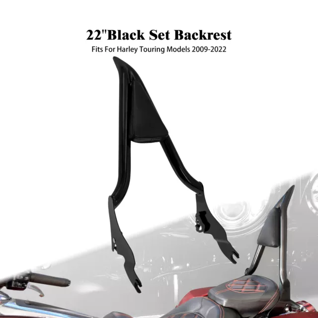 22" Passagier Rückenlehne Sissy Bar Für Harley Touring Road Electra Glide 09-23