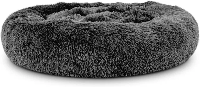 Pet Dog Bed Donut Soft Round Plush Cat Dog Kennel Ultra Soft Washable