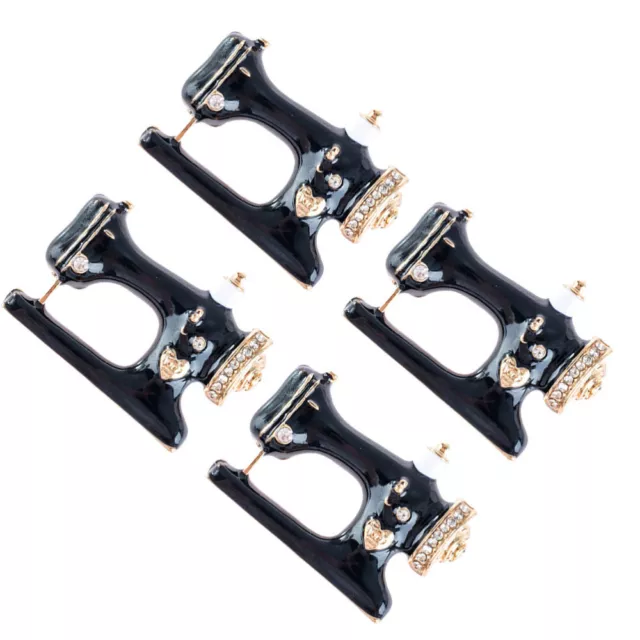 Vintage Sewing Machine Brooch - 4pcs