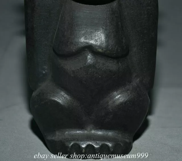 8.4" China Qijia Culture Meteorite Dynasty Palace Helios Penis People Statue 3