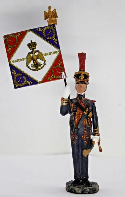 Figurine CBG Mignot de drapeau du génie de la garde (1812). - Maquettes et Figurines