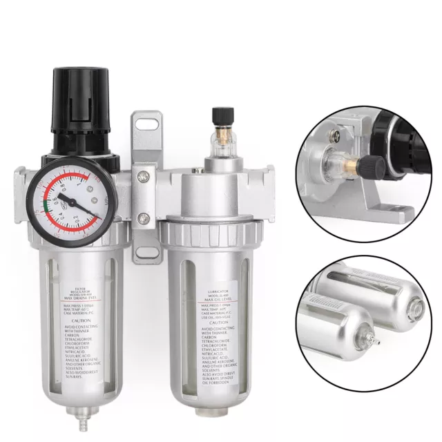 1/2" Air Compresseur Jauge Eau Filtre Régulateur Humidité Outil Pneumatique A