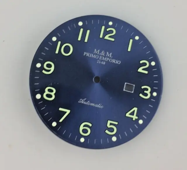 Quadrante Orologio Per Movimento Miyota 8215 Automatico Blu Diametro 41 mm Nuovo