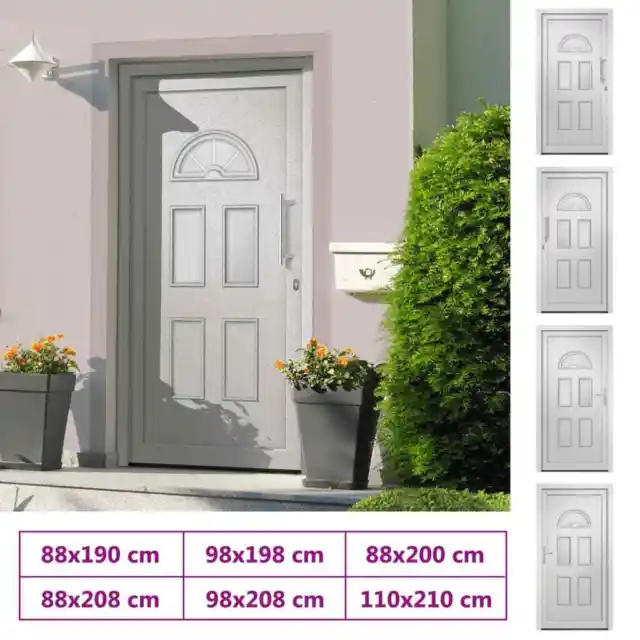 Front Door Entry Security Entrance Door House Gate for Home Aluminium vidaXL