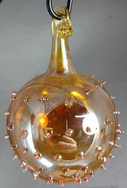 Hand Blown Glass Ornament Ball . Self Representing Artist (SRA) 2