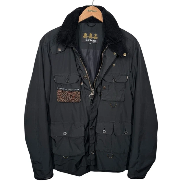 BARBOUR X TO Ki To Tokito Spey Fishing Black Jacket XL Windstopper