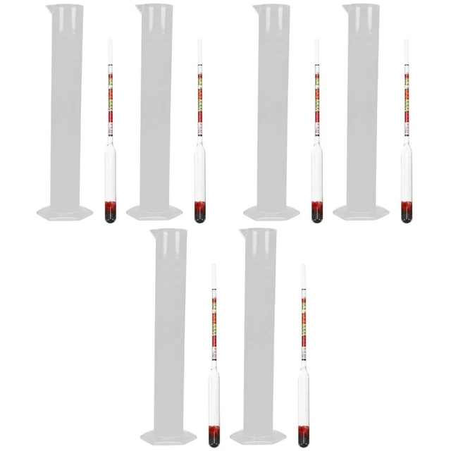 6 set professionalmente pratico idrometro sciroppo d'acero idrometro liquido
