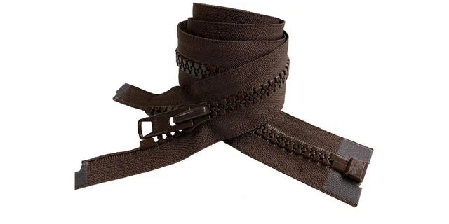 YKK #10 10" - 36" Large Molded Plastic Heavy Duty Jacket Zippers Separating