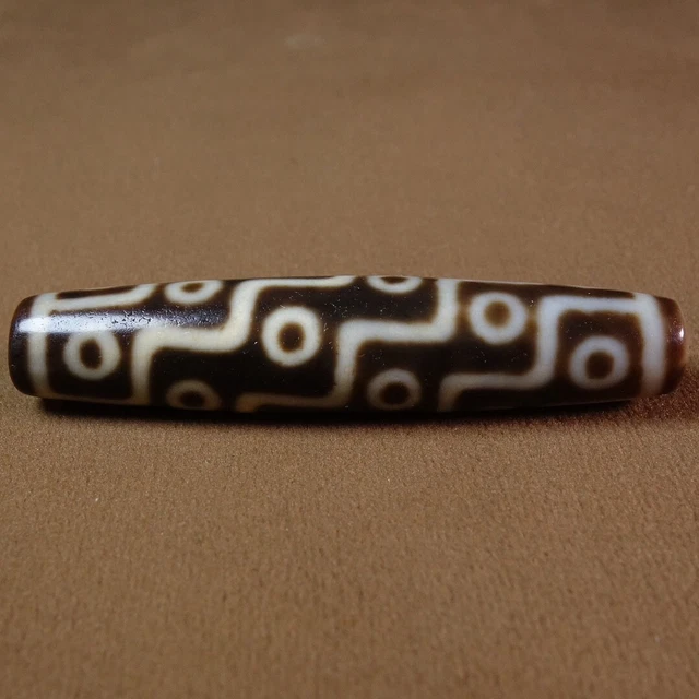 Ancient Tibetan DZI Beads Old Agate Rare 18 Eye Totem Amulet Pendant GZI #9954
