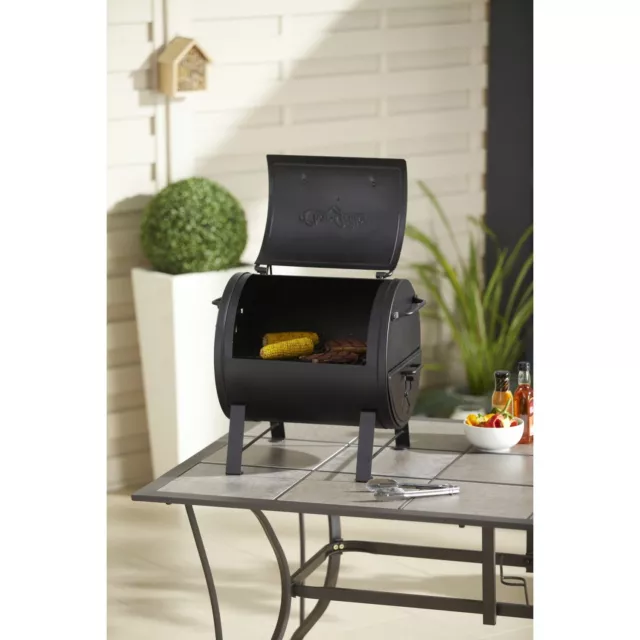 Char-Griller Black Steel Table Top Grill & Fire Side BBQ 54x49cm