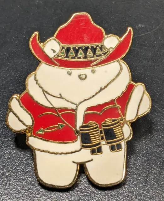 Vintage 1995 Santa Bear Dayton Hudson Lapel Pin - Conservation Corp - Ranger