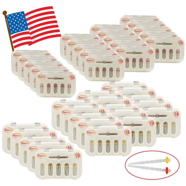 Dental High-intensity Fiber Post Resin Screw Thread Quartz Drills Yellow/Red F2