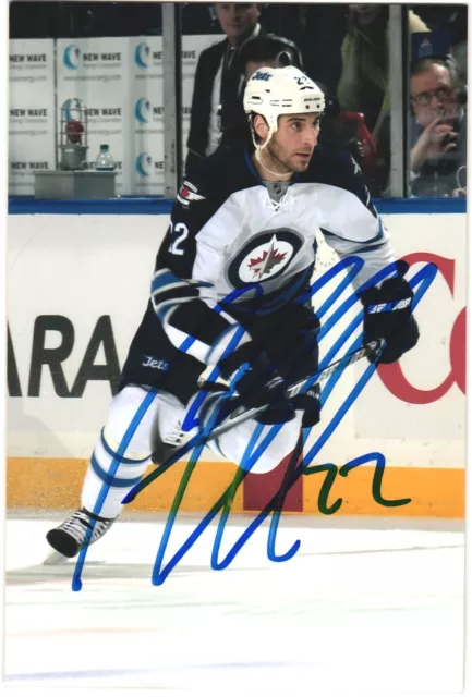 Chris Thorburn Autographed 4x6 Color Photo Winnipeg Jets #22 White B Small Bend