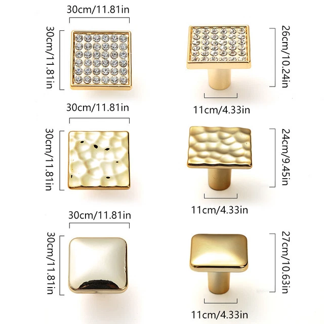 DIAMOND KITCHEN KNOBS Drawer Handles Cupboard Pulls Door