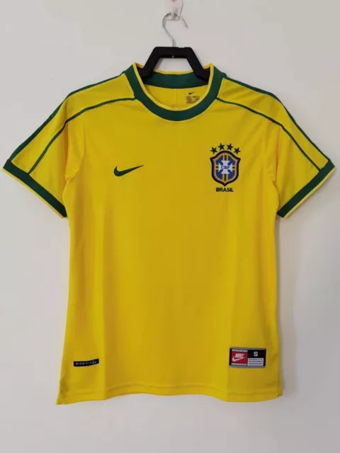 Brazil 1998 Ronaldo 'R9' Retro Kit Jersey