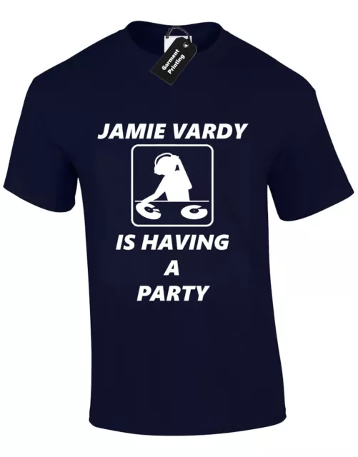 Jamie Vardy Party Mens T Shirt Leicester City Football Soccer Champions Goal Fox