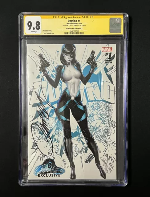 Domino #1 CGC 9.8 SS signed by J. Scott Campbell Marvel MCU Deadpool NM+ 
