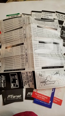 PITTSBURGH PA. PORT Authority PAT BUS TimeTable Schedules BIG RARE LOT