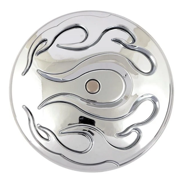 Insert Couvercle D’air Harley Davidson - Aluminium Double Cam, Motif Pin-up Rouge, Côté Droit