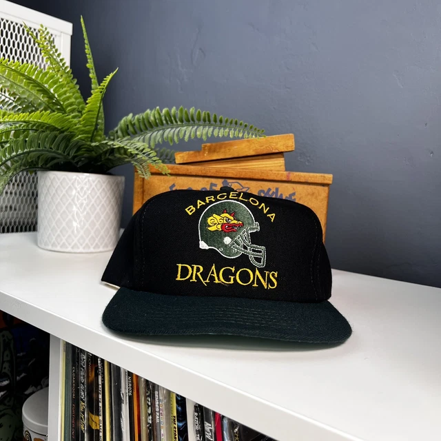 Vintage Wlaf Barcelona Dragons Nfl Snapback Hat Cap Starter Nwot Script