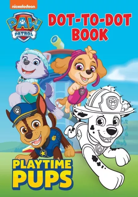 PAW PATROL - DOT TO DOT  BOOK - LICENSED NICKELODEON - COLOURING - kids