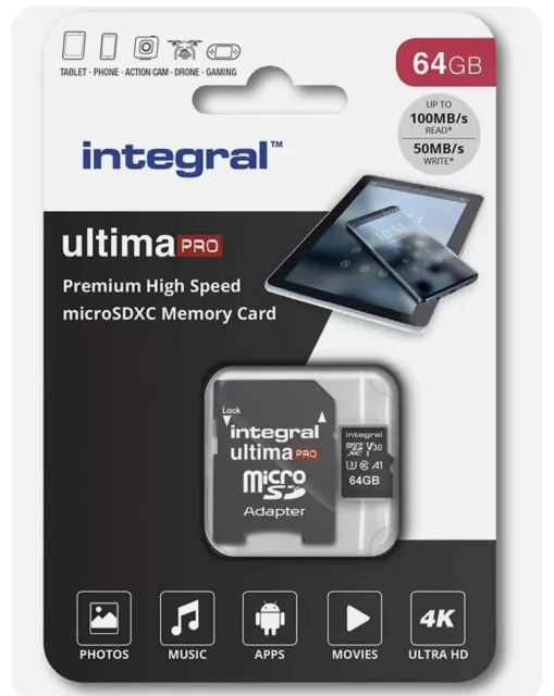 Integral UltimaPro Speicher 32GB microSDHC Premium High Speed Speicherkarte