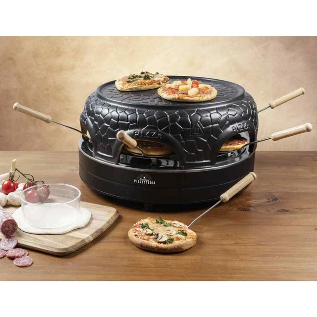 Bestron Appareil à pizza pour 4 personnes APD400Z 800 W Noir Bestron