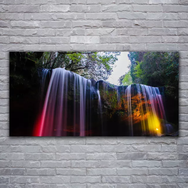 Glass print Wall art 120x60 Image Picture Waterfall Nature