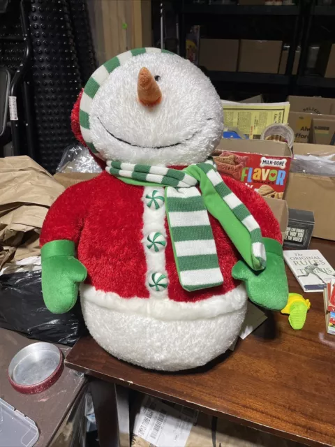 Snowman Plush, JC Penny Holiday Collection 24” White With Stocking Hat