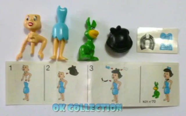 VECCHIO COMPONIBILE ANCIEN MONTABLE OLD KINDER FERRERO_ k01n70 FLINTSTONES BETTY