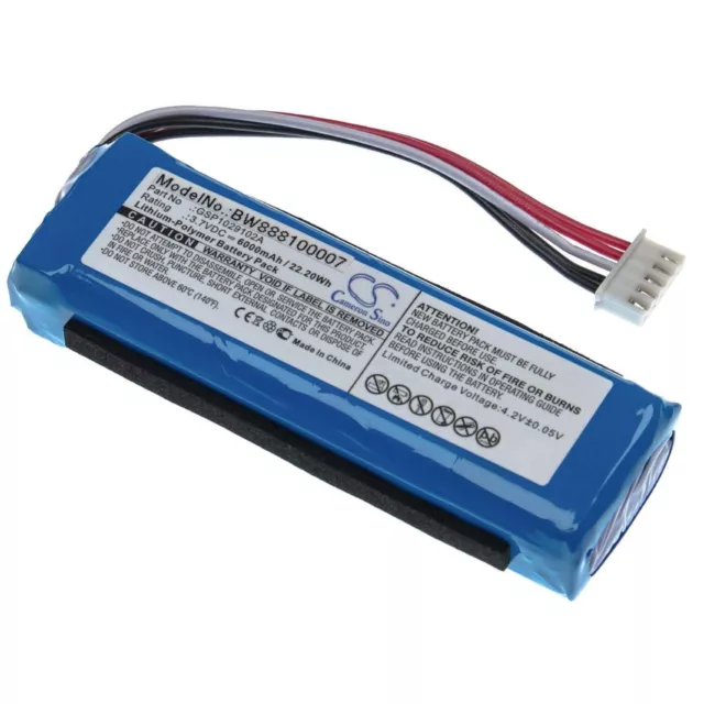 Batterie 6000mAh Li-Po pour JBL Charge 3 (2016), GSP1029102A