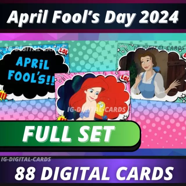 TOPPS DISNEY COLLECT April Fool's Day 2024 SET COMPLETO [88 CARTE