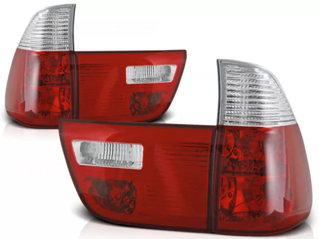 PILOTOS TRASEROS LTBM44 For BMW X5 E53 1999 2000 2001 2002 2003 SUV ROJO BLANCO