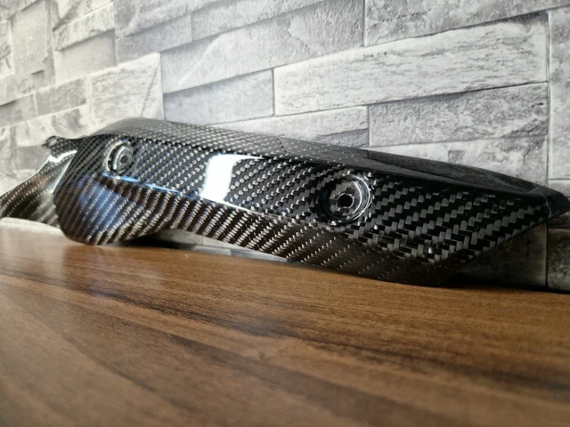 Scudo Termico Per Scarichi Moto In Fibra Di Carbonio - Protezione Universale Per Tubo Centrale - Foto 12